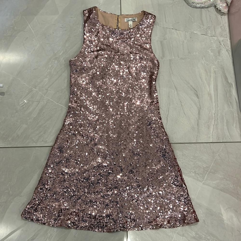 Cute sequin pink NYE dress